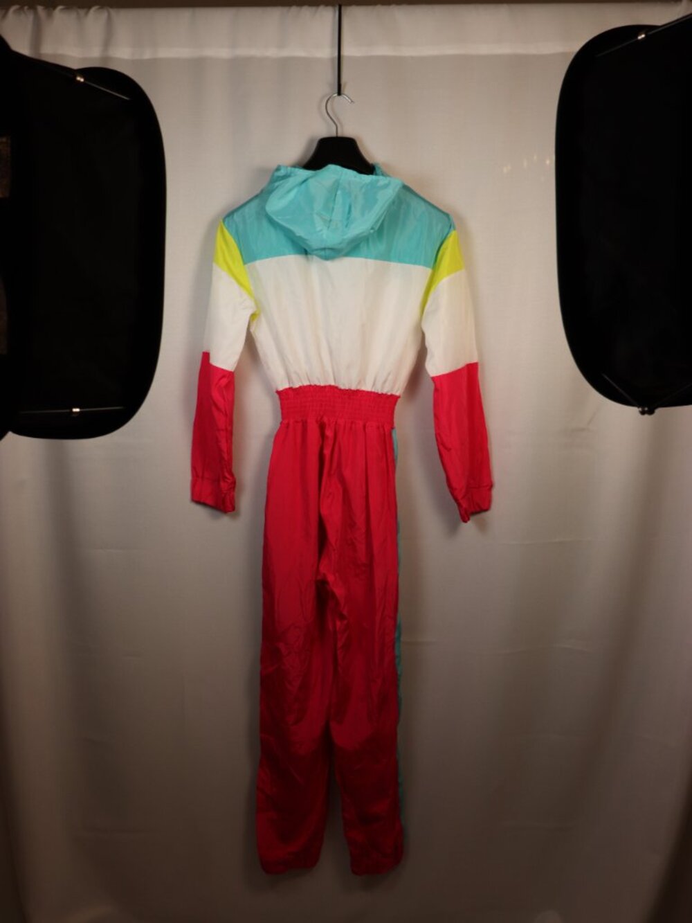 Vintage 80s 90s Color Block Jumpsuit – Women’s Medium – Jazzercise Workout - Picture 4 of 4